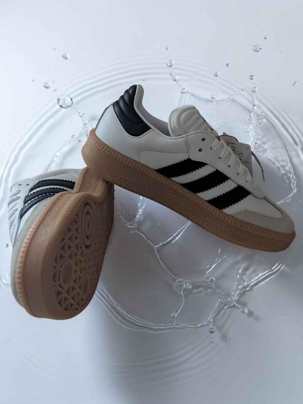 Adidas Samba XLG J White / Black / Gum Sole Kids Youth Sneaker Shoe Size 4 & 5 - Picture 6 of 8